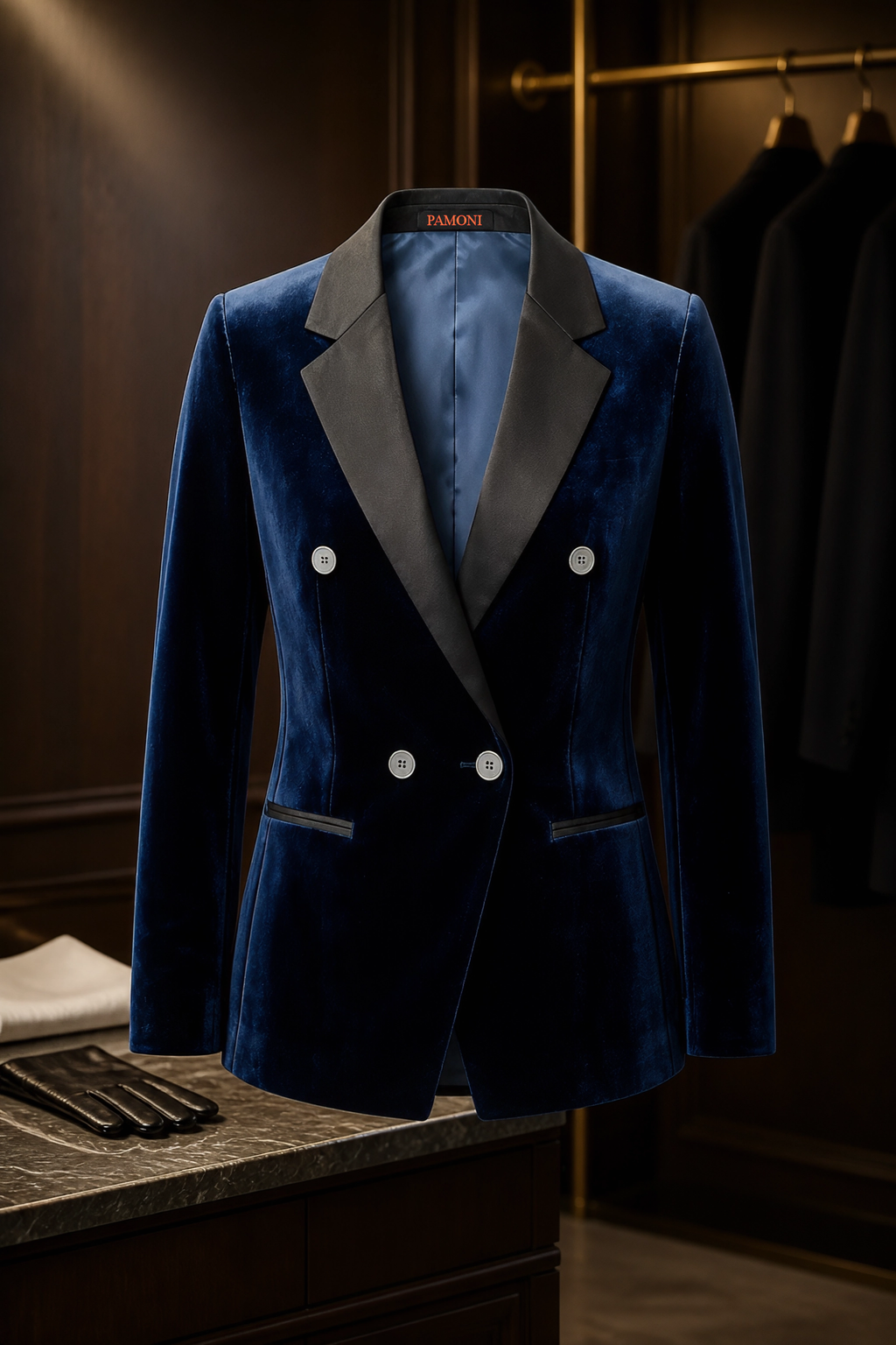 Navy Double Breasted Dinner Jacket