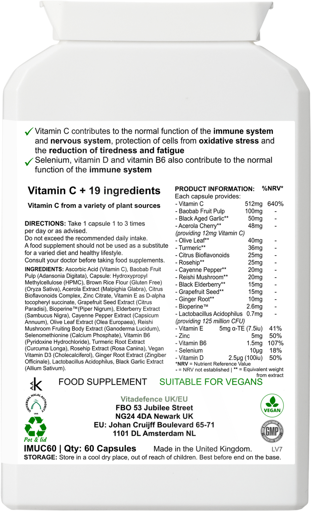 Vitamin C Multi | With Botanicals & Minerals – 60 Capsules