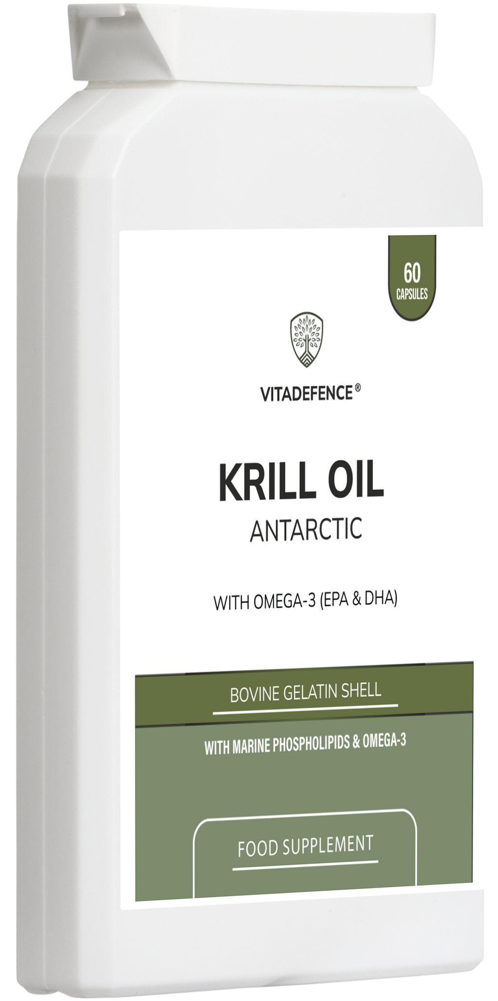Krill Oil Antarctic | 500 mg with EPA, DHA & Astaxanthin – 60 Softgels