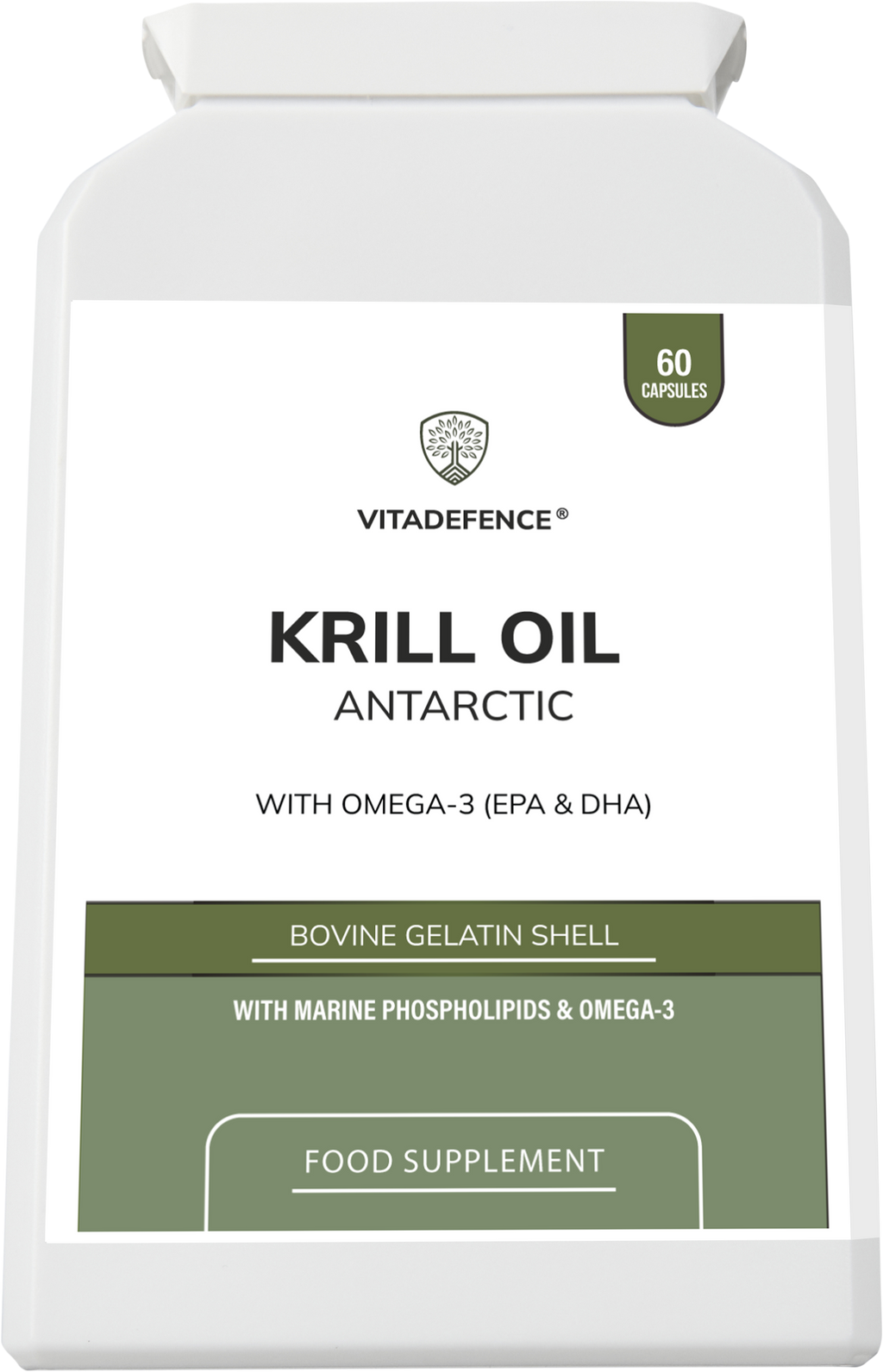 Krill Oil Antarctic | 500 mg with EPA, DHA & Astaxanthin – 60 Softgels