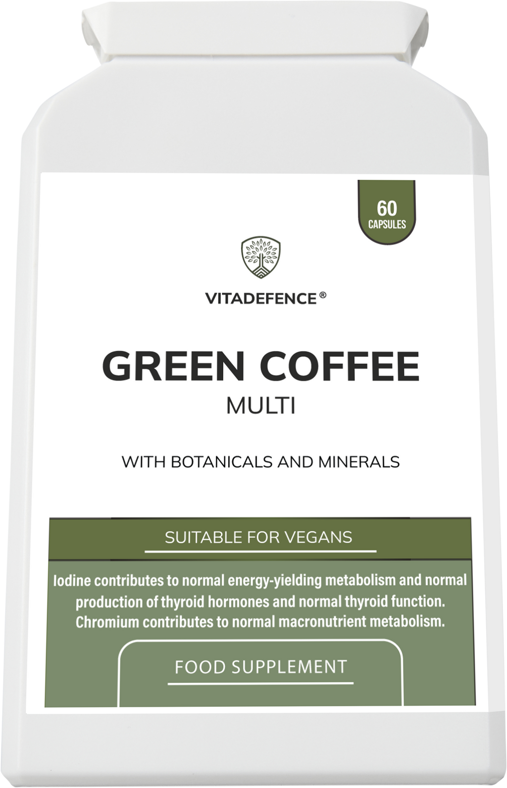 Green Coffee Multi | With Chromium, Iodine & Botanicals – 60 Vegan Capsules