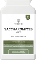 Saccharomyces Multi | With Vitamin D3, Biotin, Olive Leaf & Bamboo Silica – 30 Capsules