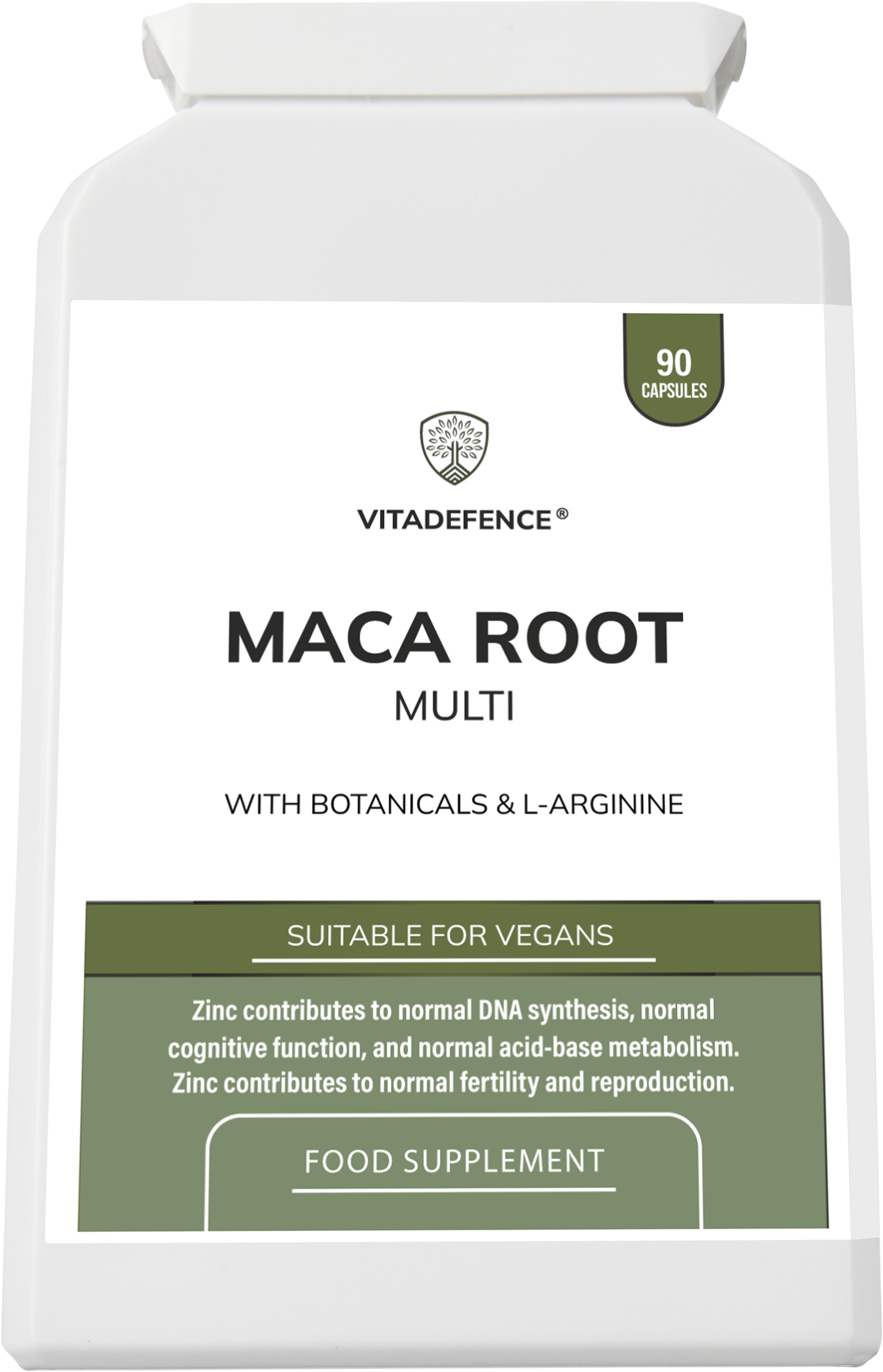 Maca Root Multi | With L-Arginine, Ginkgo Biloba & Zinc – 90 Vegan Capsules