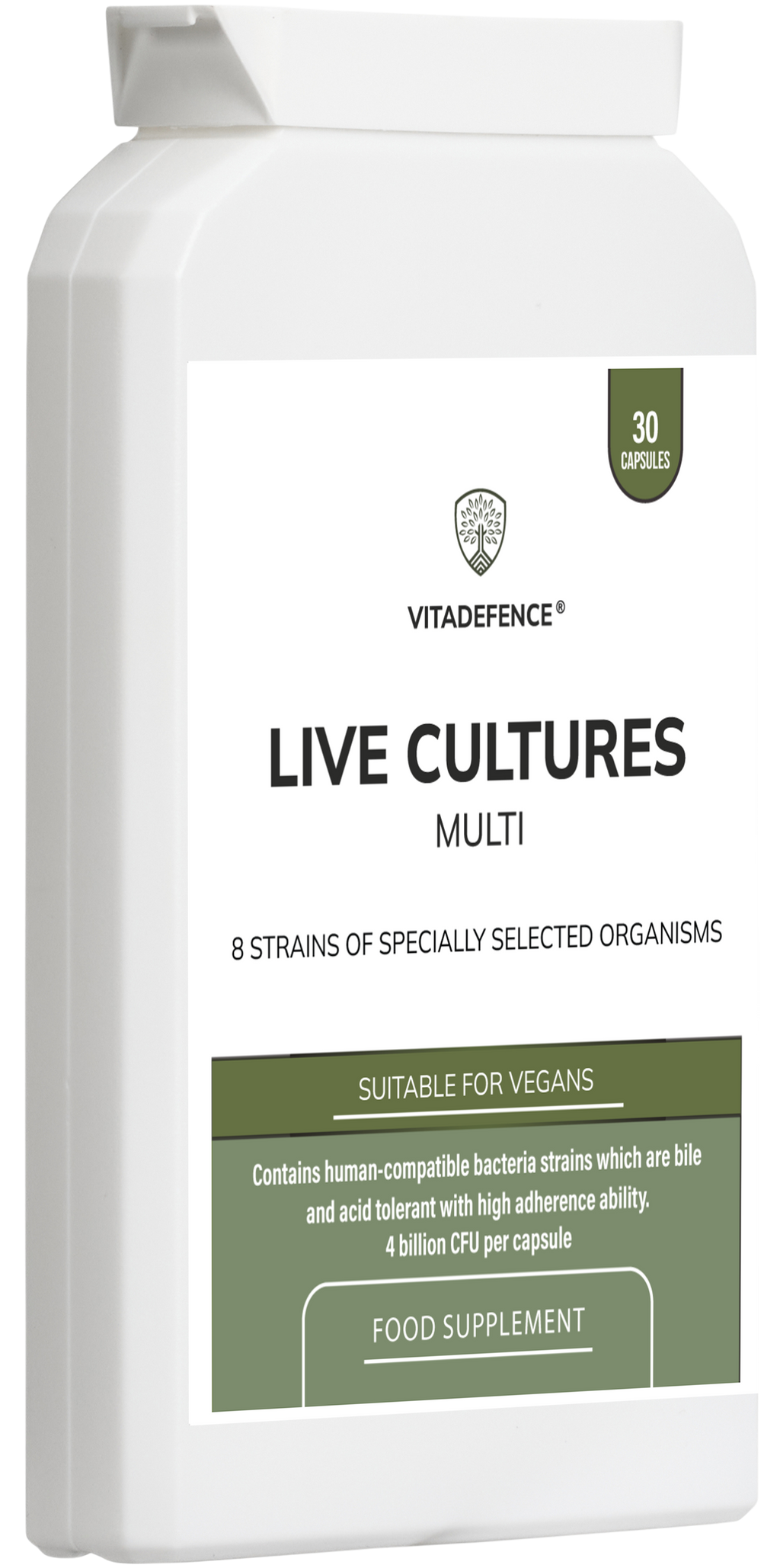 Live Cultures Multi | 8 Strains, 4 Billion CFU – 30 Capsules