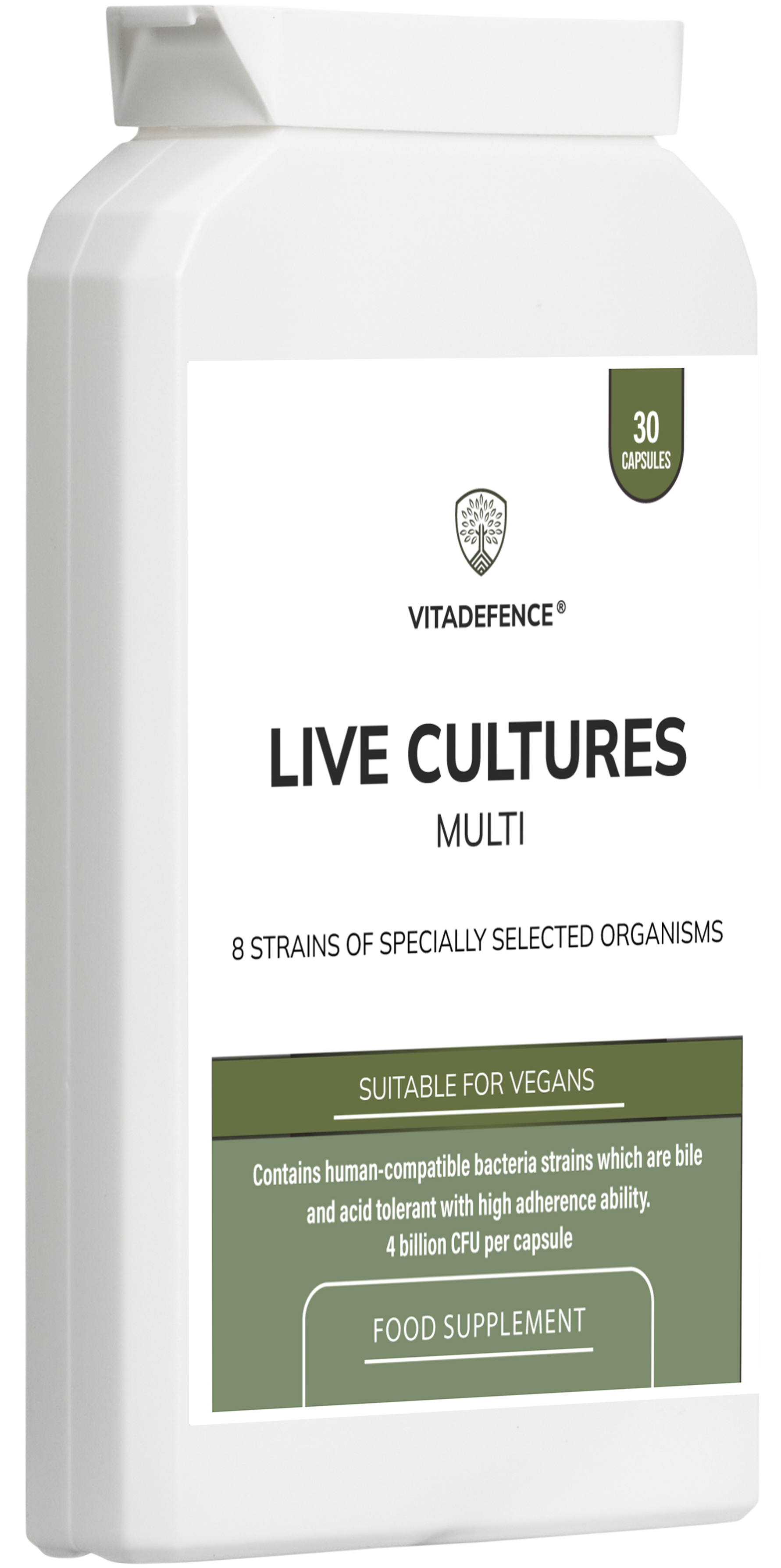 Live Cultures Multi | 8 Strains, 4 Billion CFU – 30 Capsules